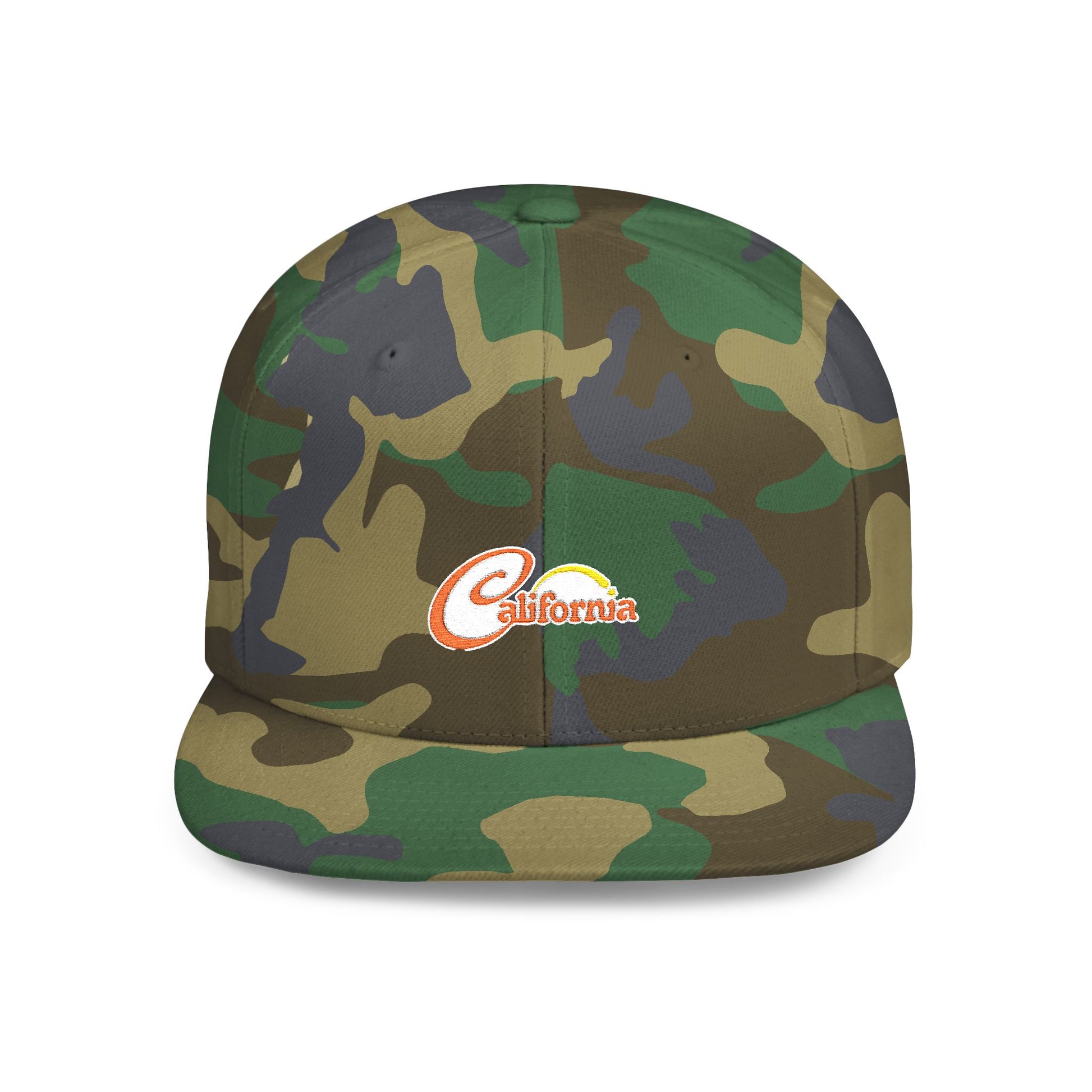 California Sunset Flat Bill Snapback - snazzymerch