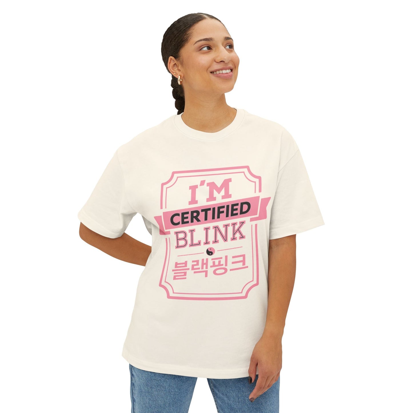 Certified BLINK Badge – Oversized Boxy Tee Printify