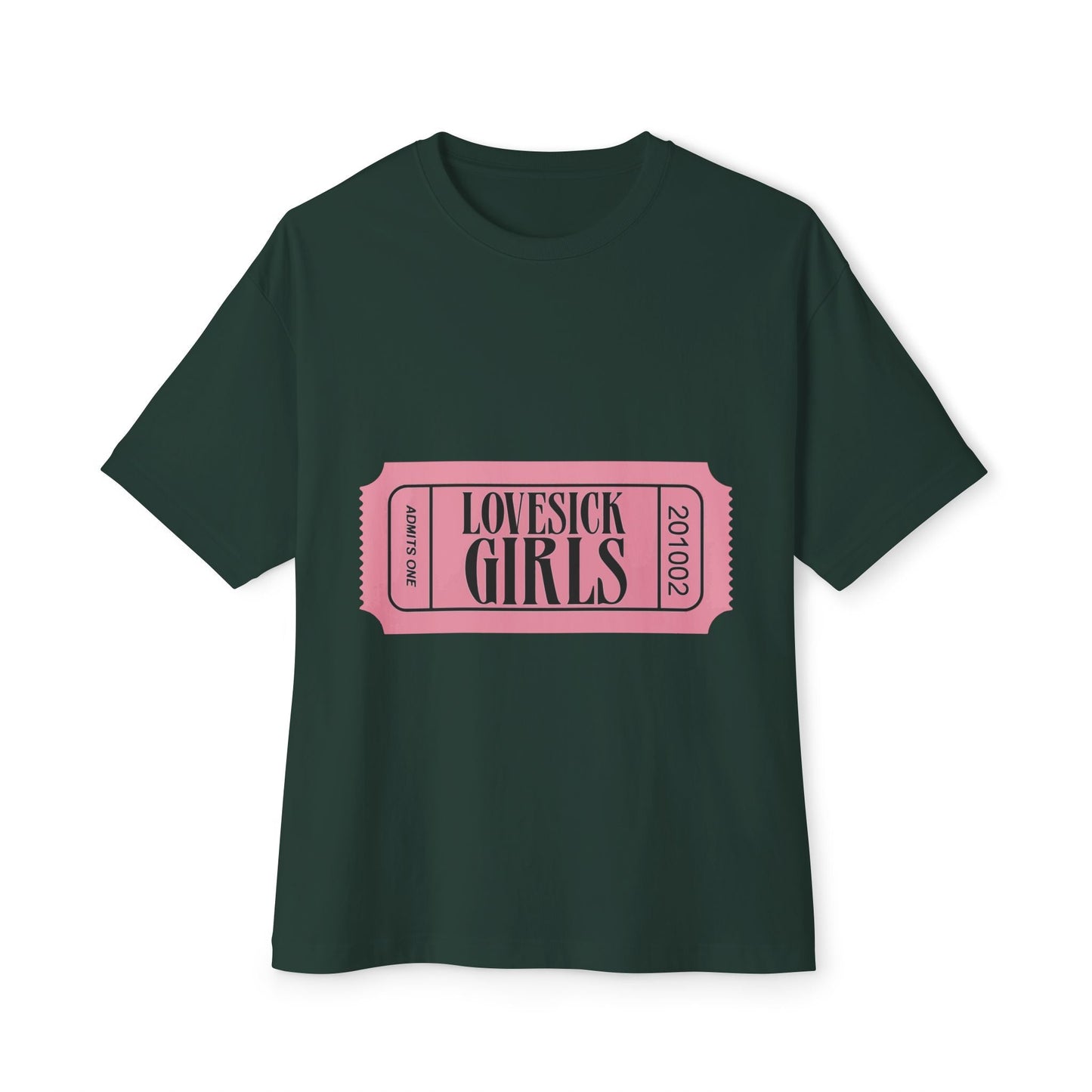 Lovesick Girls Ticket – Oversized Boxy Tee Printify