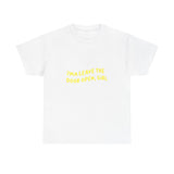 Open Vibes Yellow Script Unisex Heavy cotton Tee Printify
