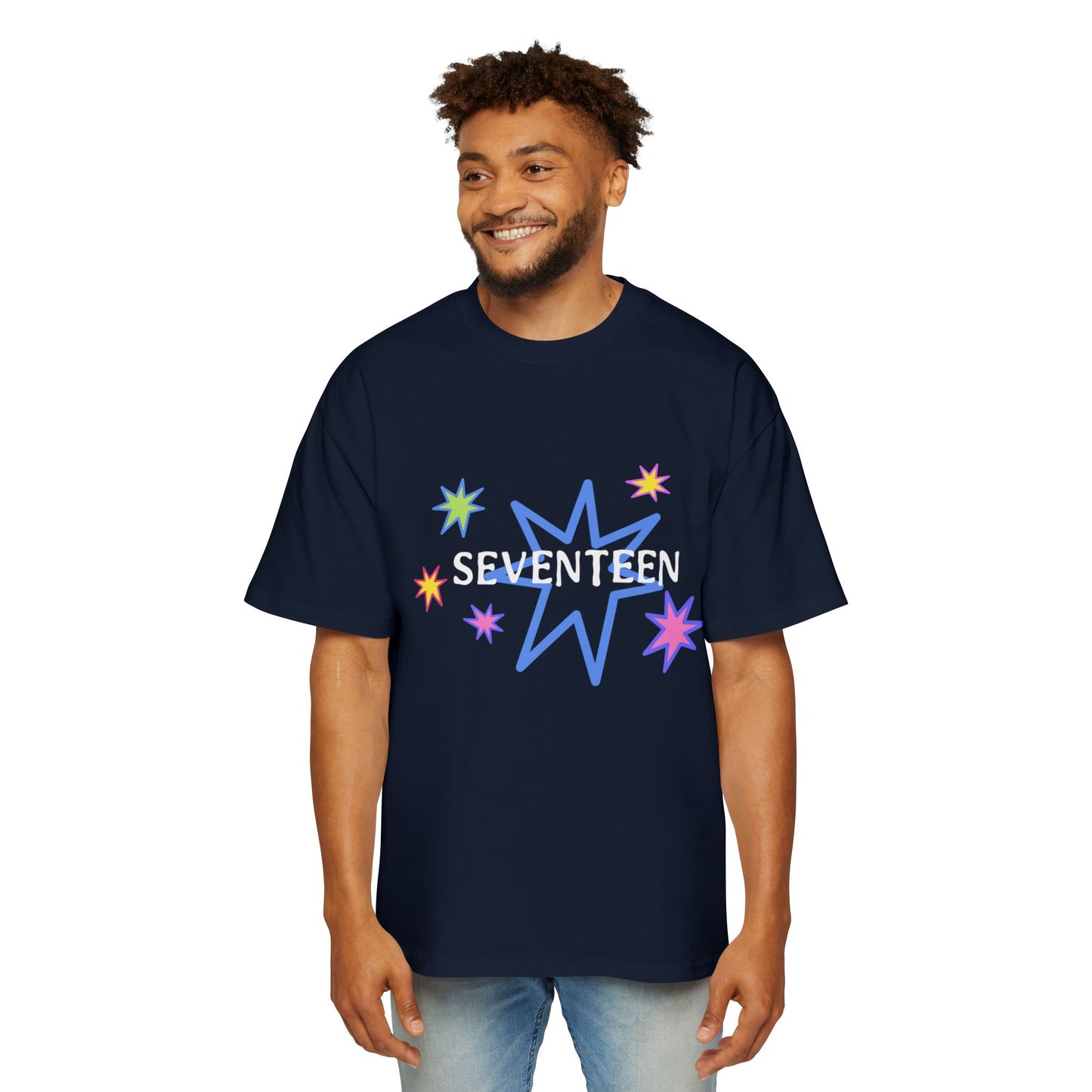 Starlight Seventeen Men's Heavy Oversized Tee - snazzymerch