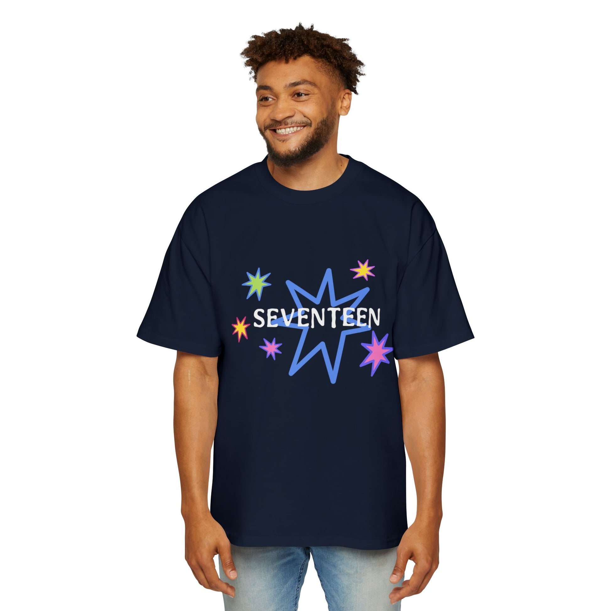 Starlight Seventeen Men's Heavy Oversized Tee - snazzymerch