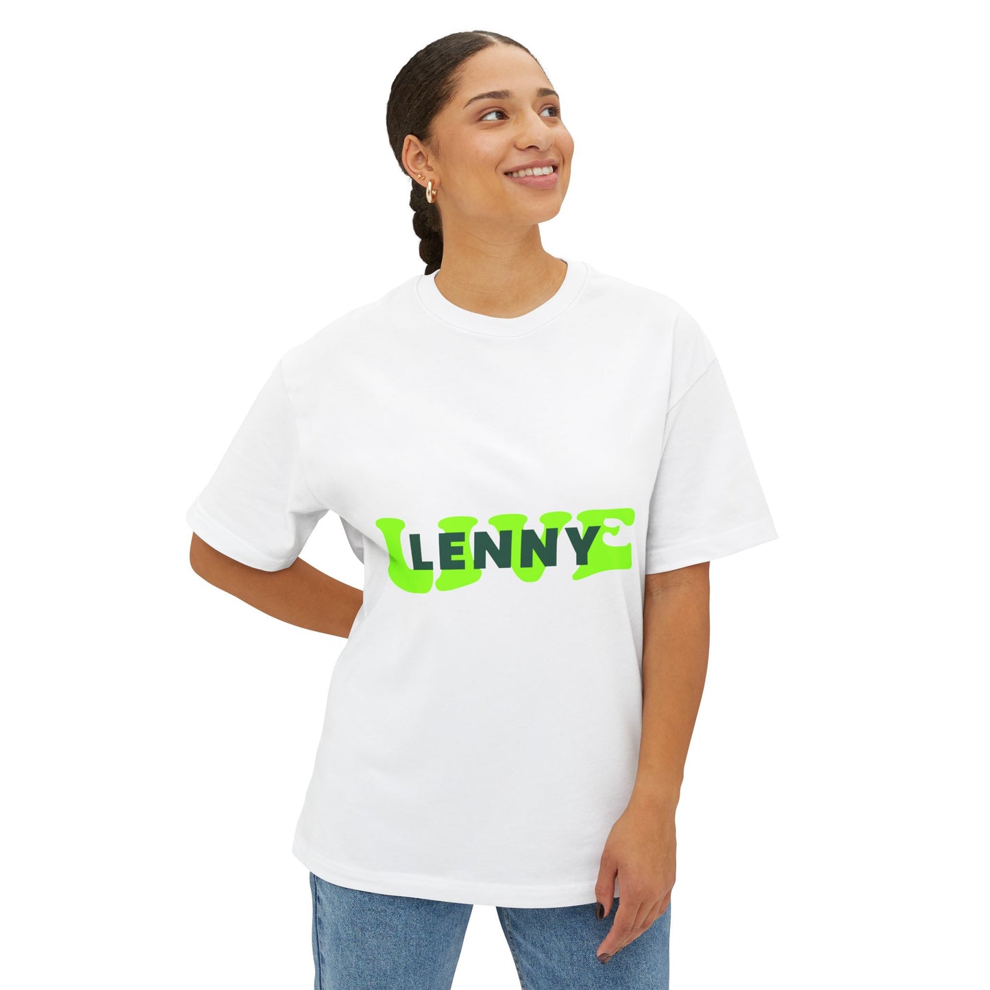 Live Lenny Pop Unisex Oversized Boxy tee Printify