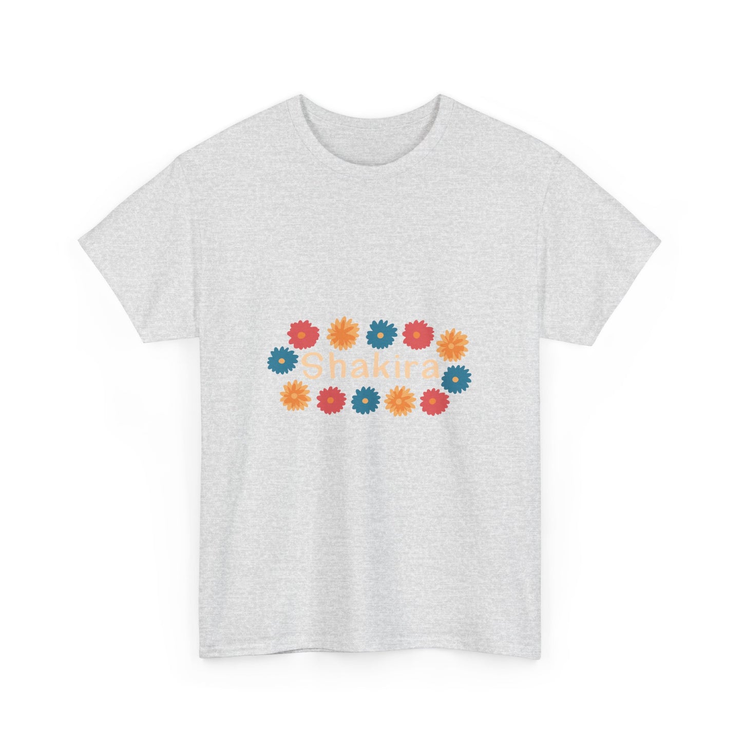 Retro Floral Groove Unisex Heavy cotton tee Printify