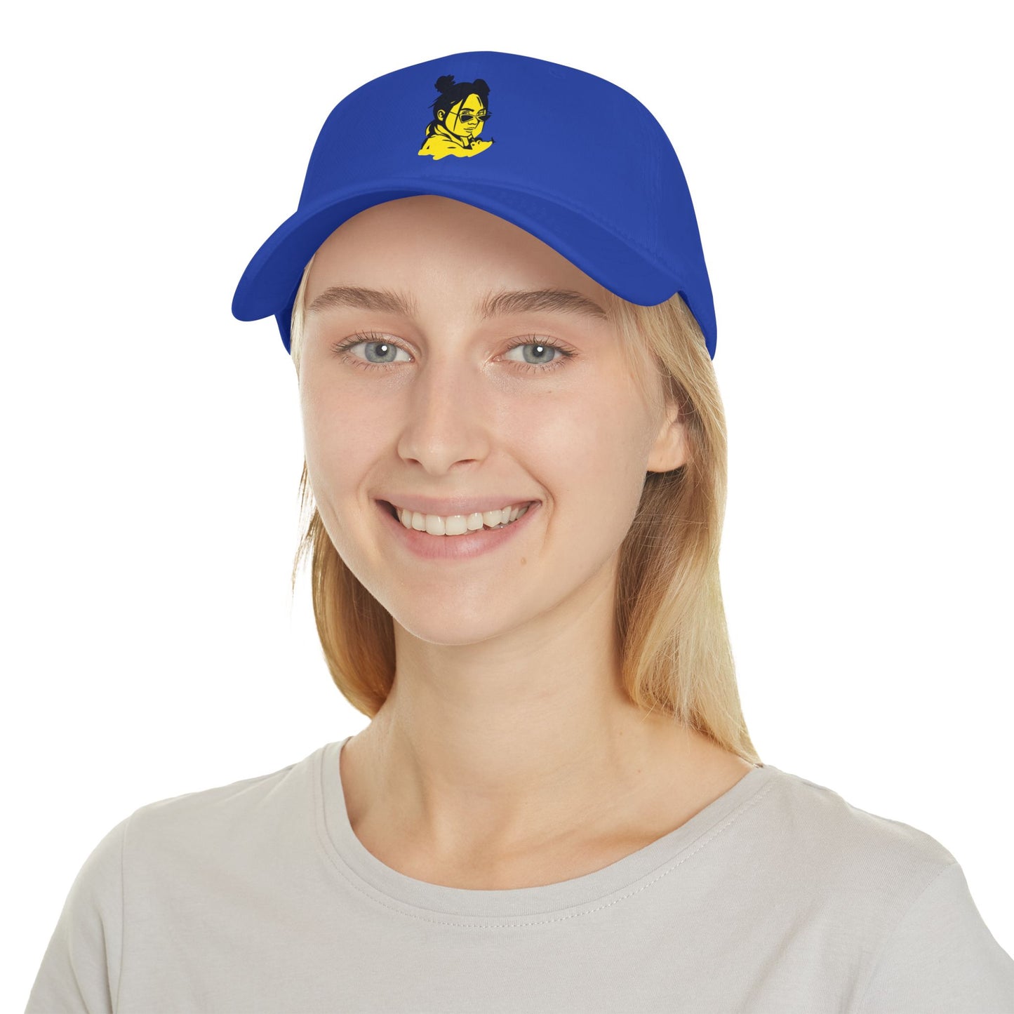 Billie Eilish Inspired Baseball Cap – Neon Mood Portrait Edition Printify