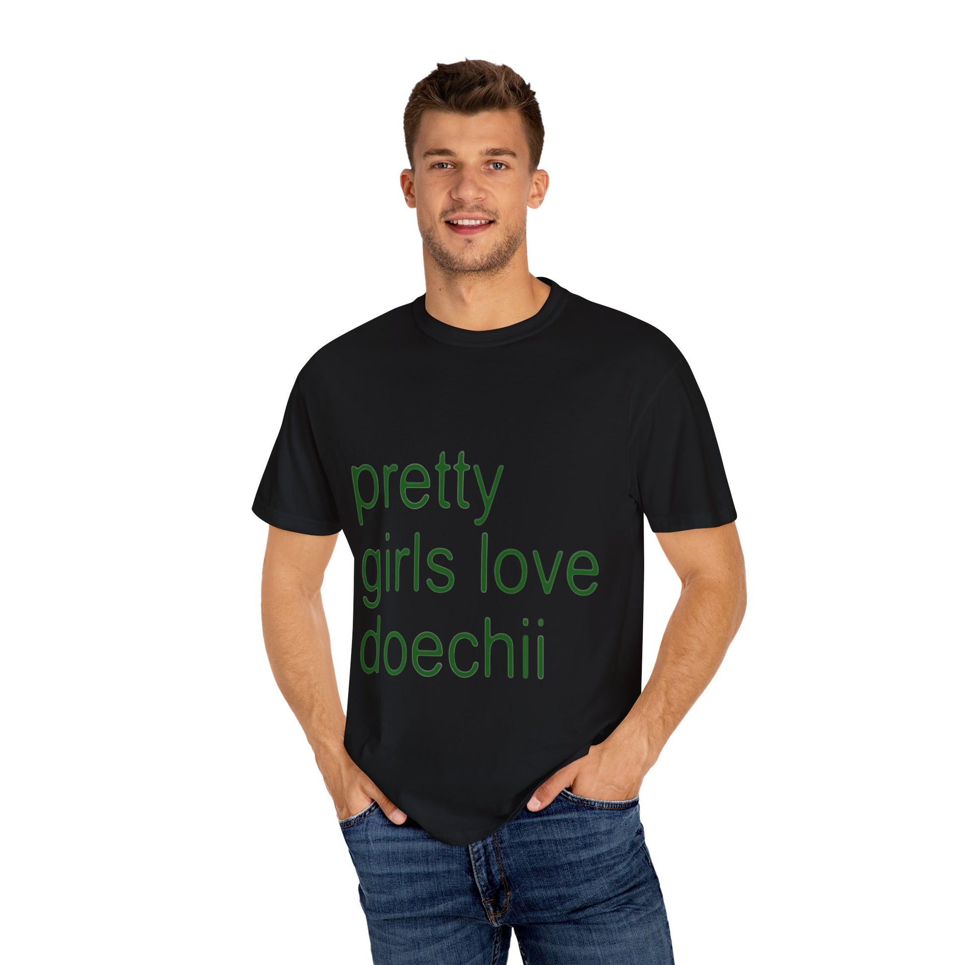 Green Text Statement Unisex Garment-Dyed T-shirt - snazzymerch