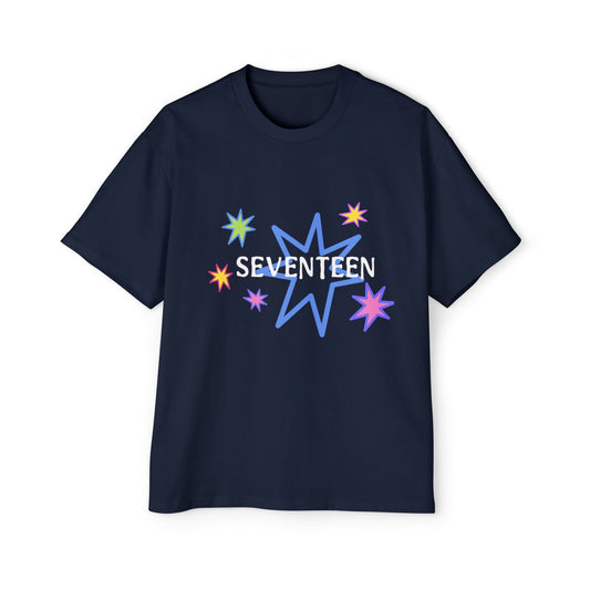Starlight Seventeen Men's Heavy Oversized Tee - snazzymerch