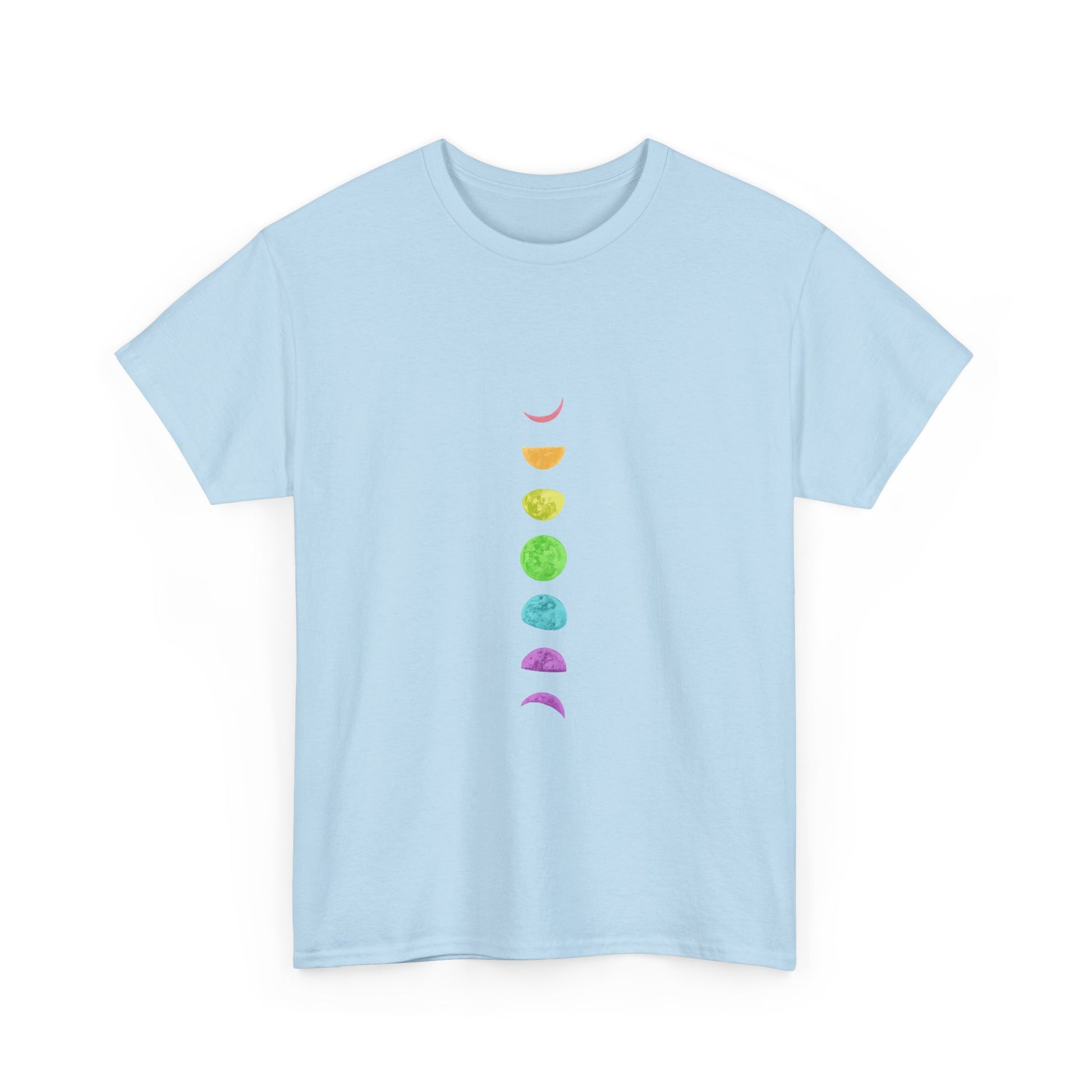 Rainbow Lunar Phases Unisex Cotton Tee Printify