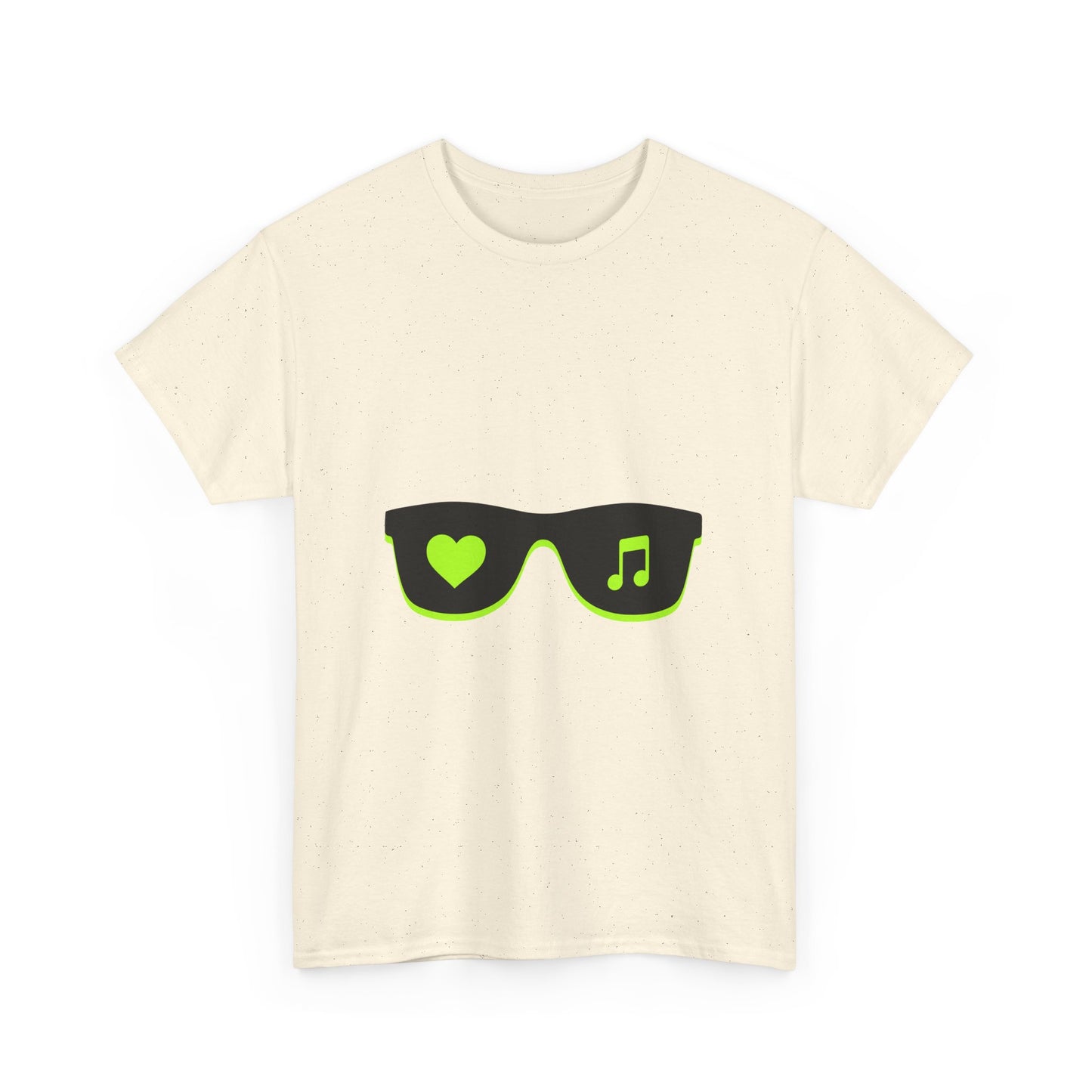 Neon Love Notes Unisex Heavy cotton tee Printify