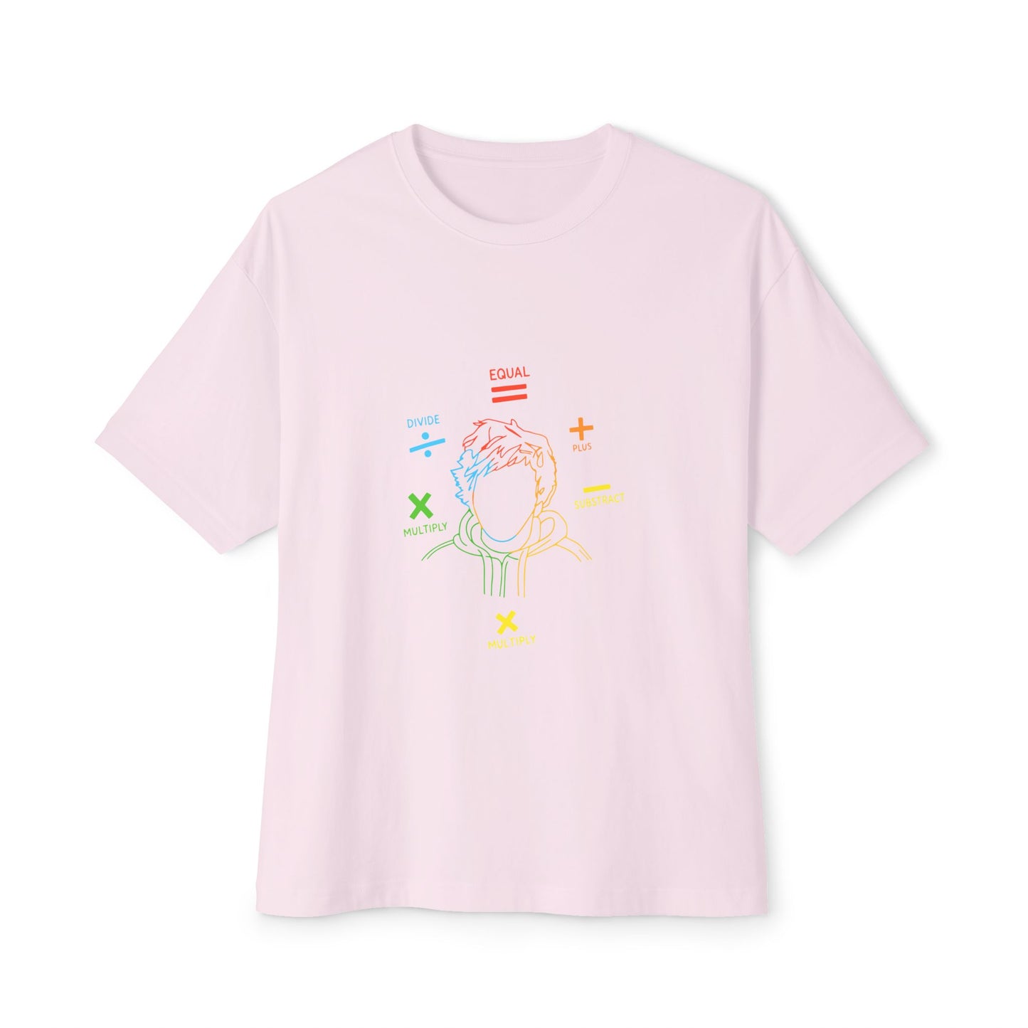 Minimalist Divide Symbol with Brush Oversized Boxy Tee Printify