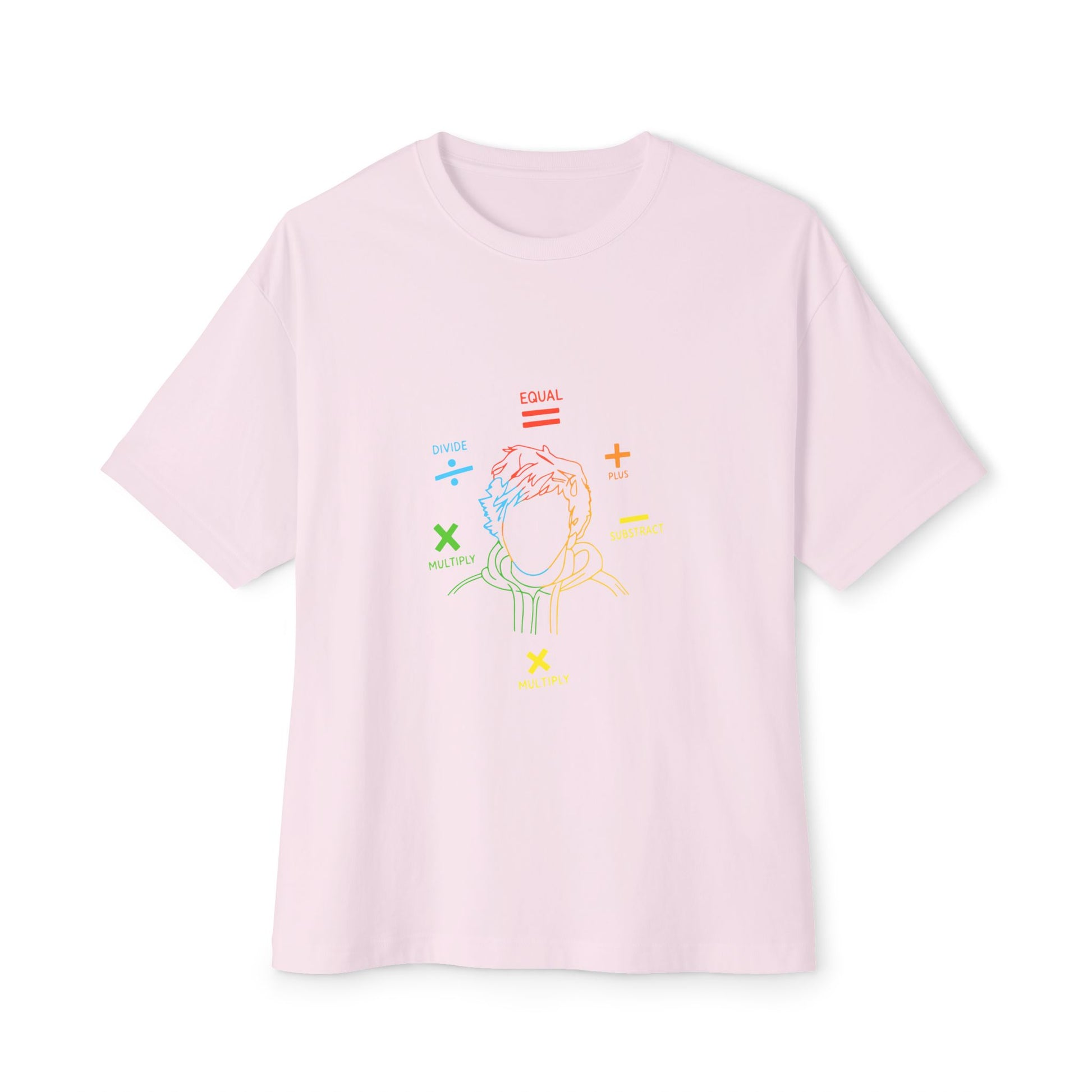 Minimalist Divide Symbol with Brush Oversized Boxy Tee Printify