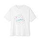 Neon Space Doodles Unisex Oversized Boxy Tee Printify