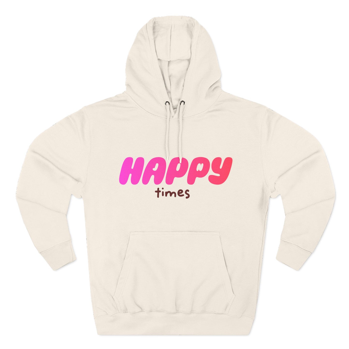 Happy Times Gradient Three-Panel Fleece Hoodie - snazzymerch