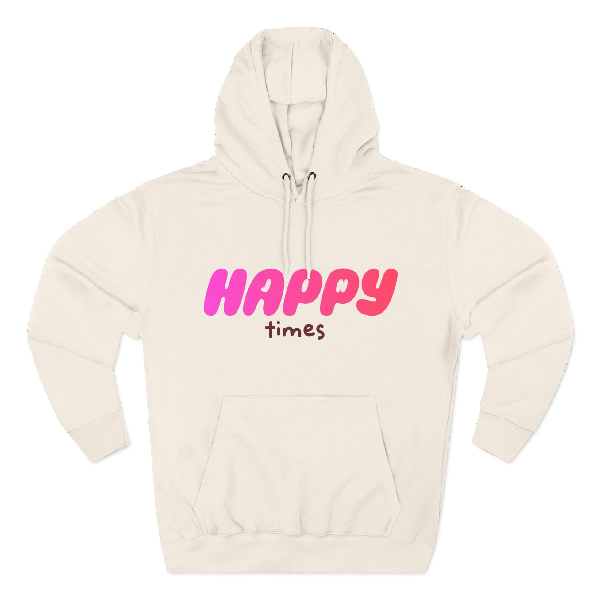 Happy Times Gradient Three-Panel Fleece Hoodie - snazzymerch