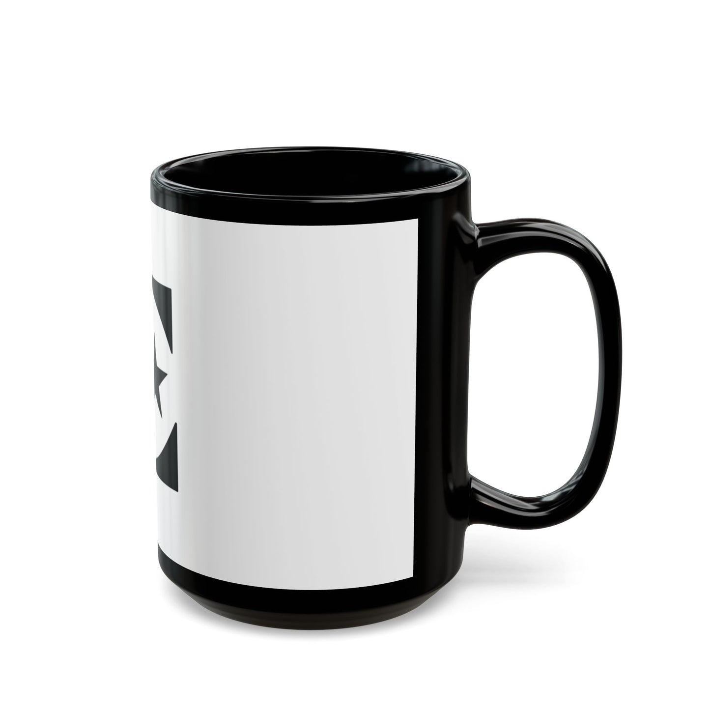 Black & White Portrait Black Mug (11oz, 15oz) - snazzymerch