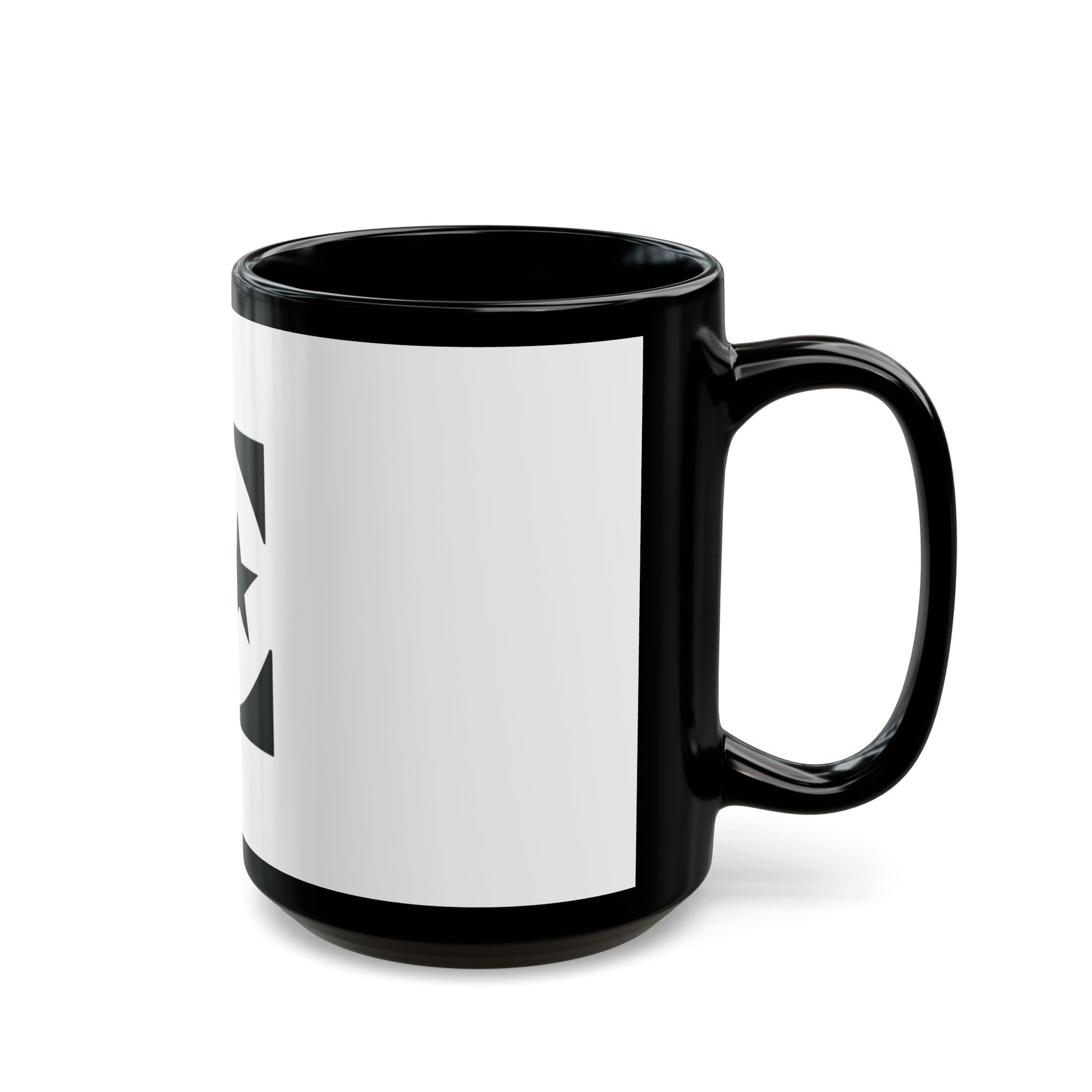 Black & White Portrait Black Mug (11oz, 15oz) - snazzymerch