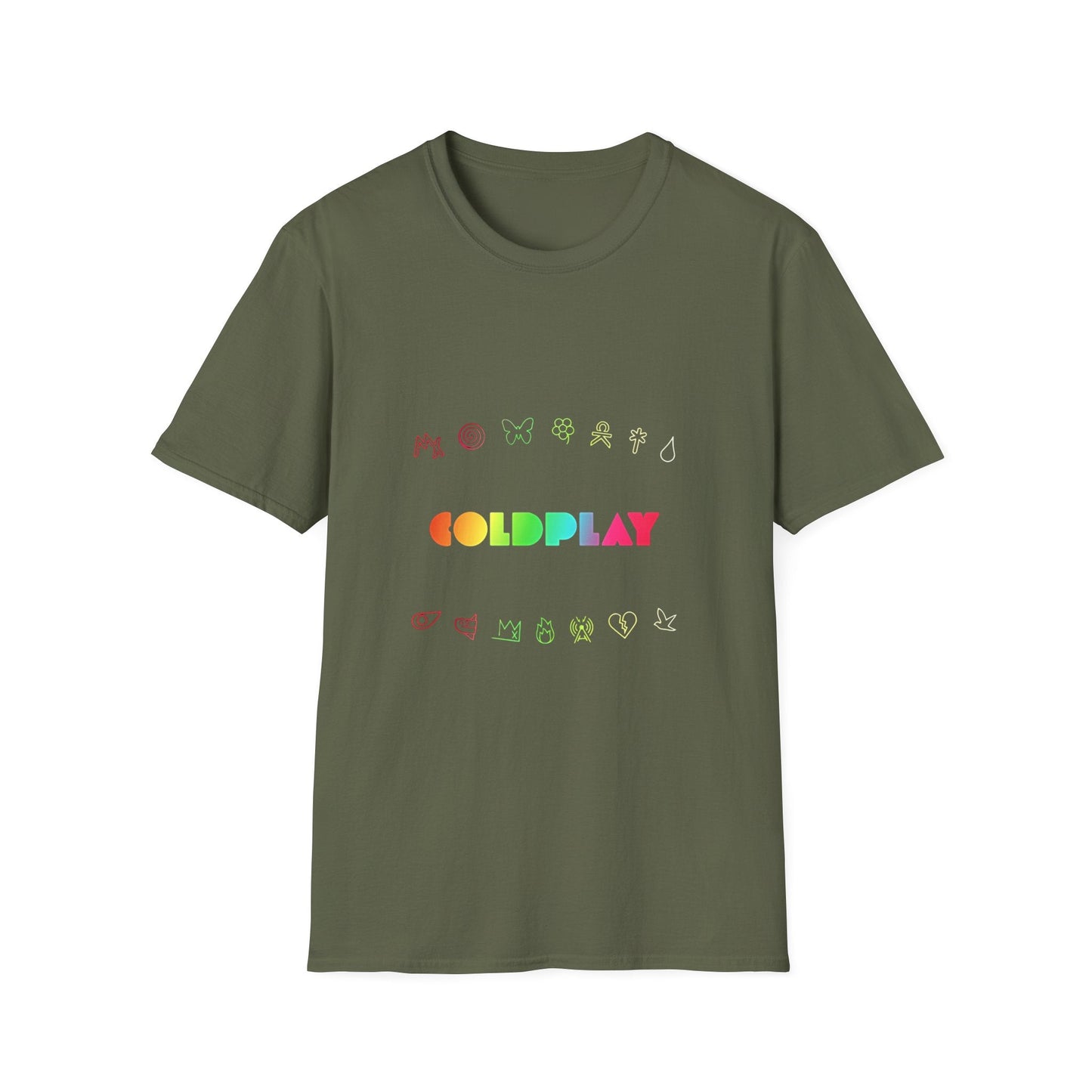 Unisex Softstyle T-Shirt Inspired by Coldplay’s Signage Printify