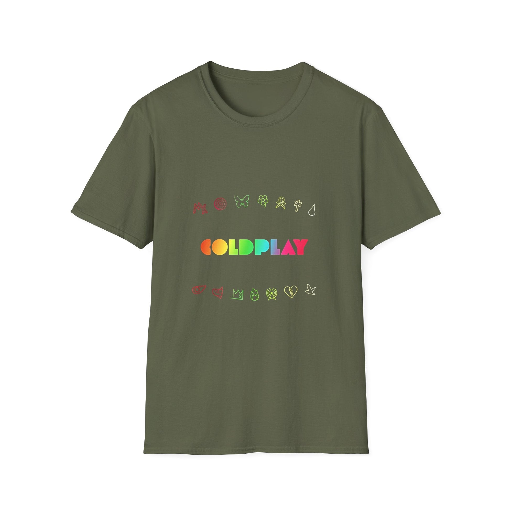 Unisex Softstyle T-Shirt Inspired by Coldplay’s Signage Printify
