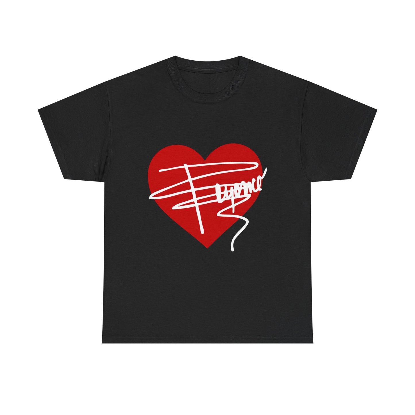 Heartline Script Love Art Unisex Heavy Cotton Tee - snazzymerch