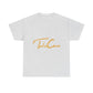 Take Care Gold Script Heavy Cotton Tee Printify