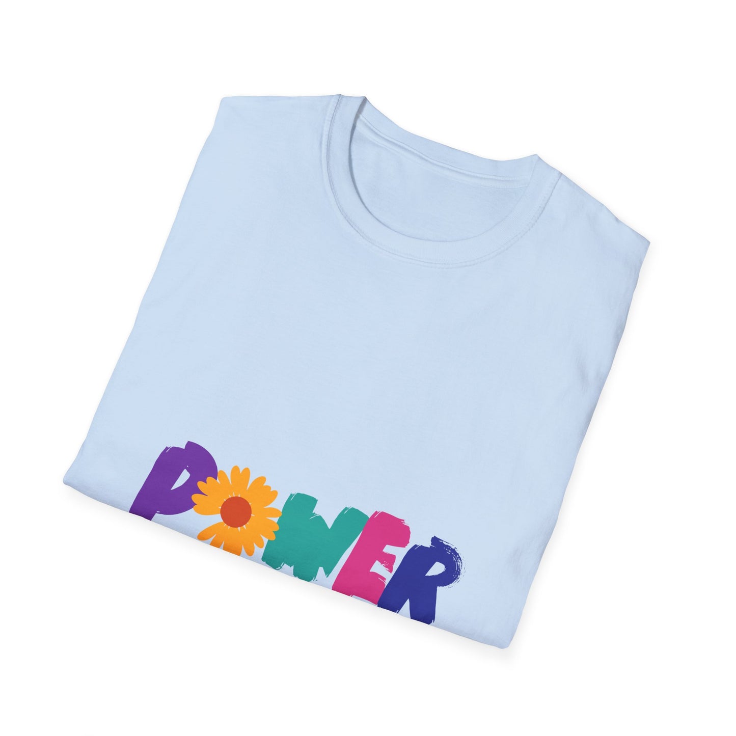 Retro Flower Power Color Pop Unisex Softstyle Tee - snazzymerch