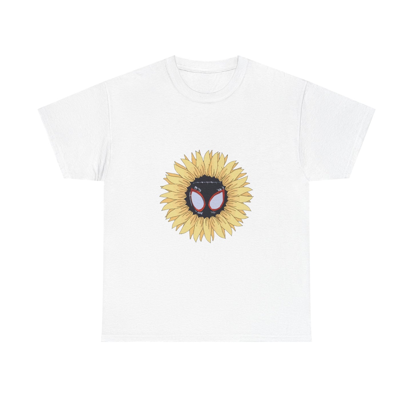 Sunflower Mask Illustration Unisex Heavy cotton Tee Printify