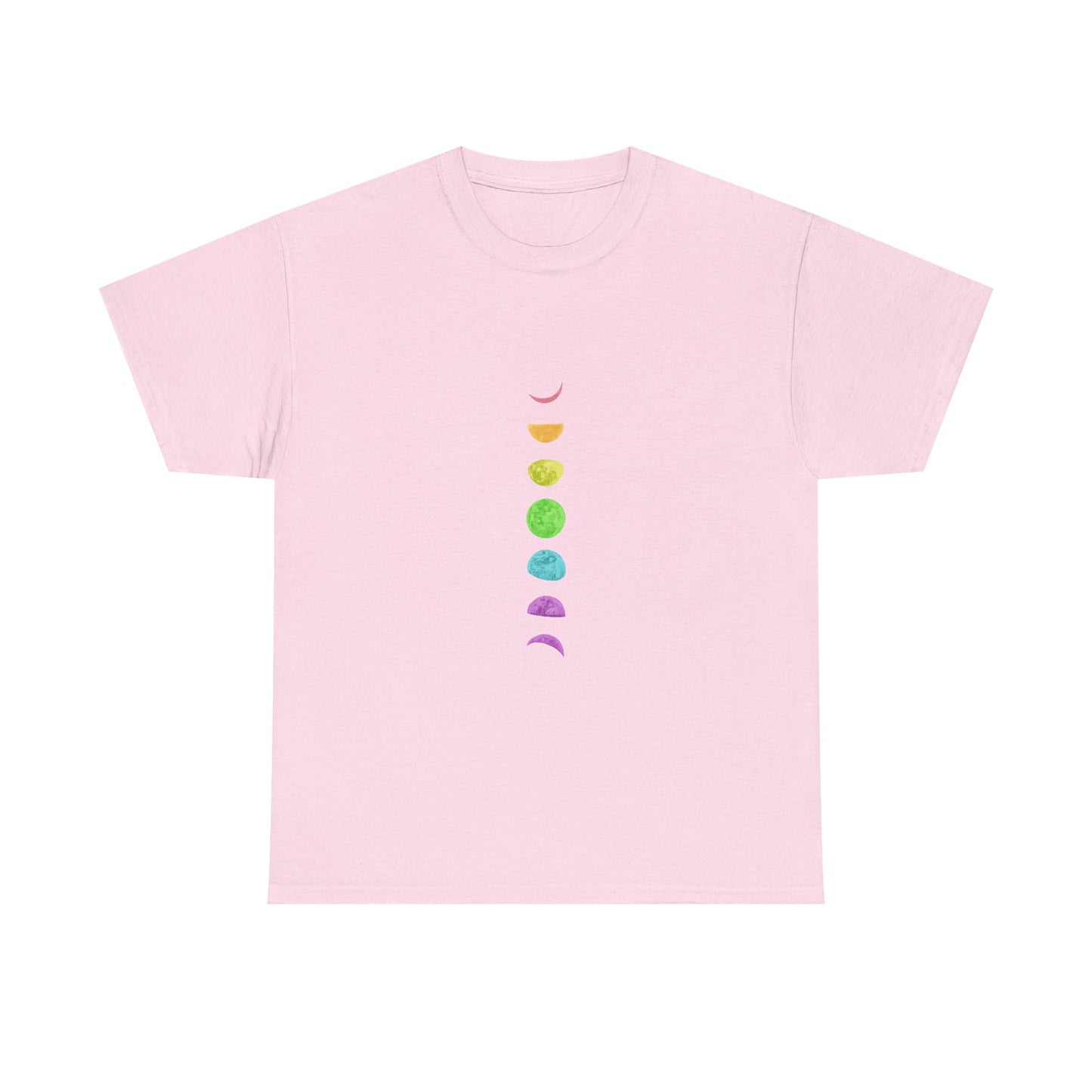 Rainbow Lunar Phases Unisex Cotton Tee Printify