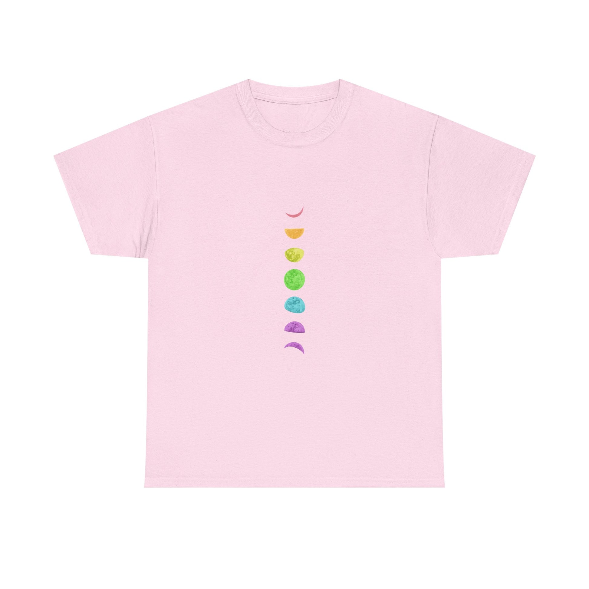 Rainbow Lunar Phases Unisex Cotton Tee Printify