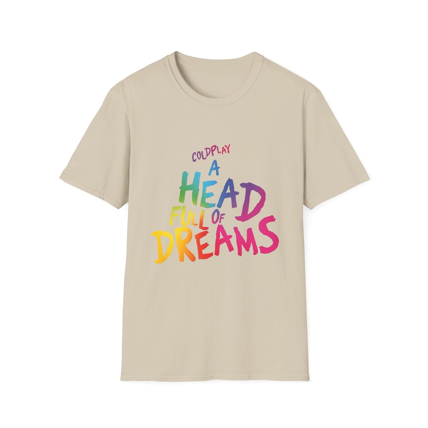 Unisex Softstyle T-Shirt Inspired by Coldplay’s Iconic A Head Full of Dreams Printify