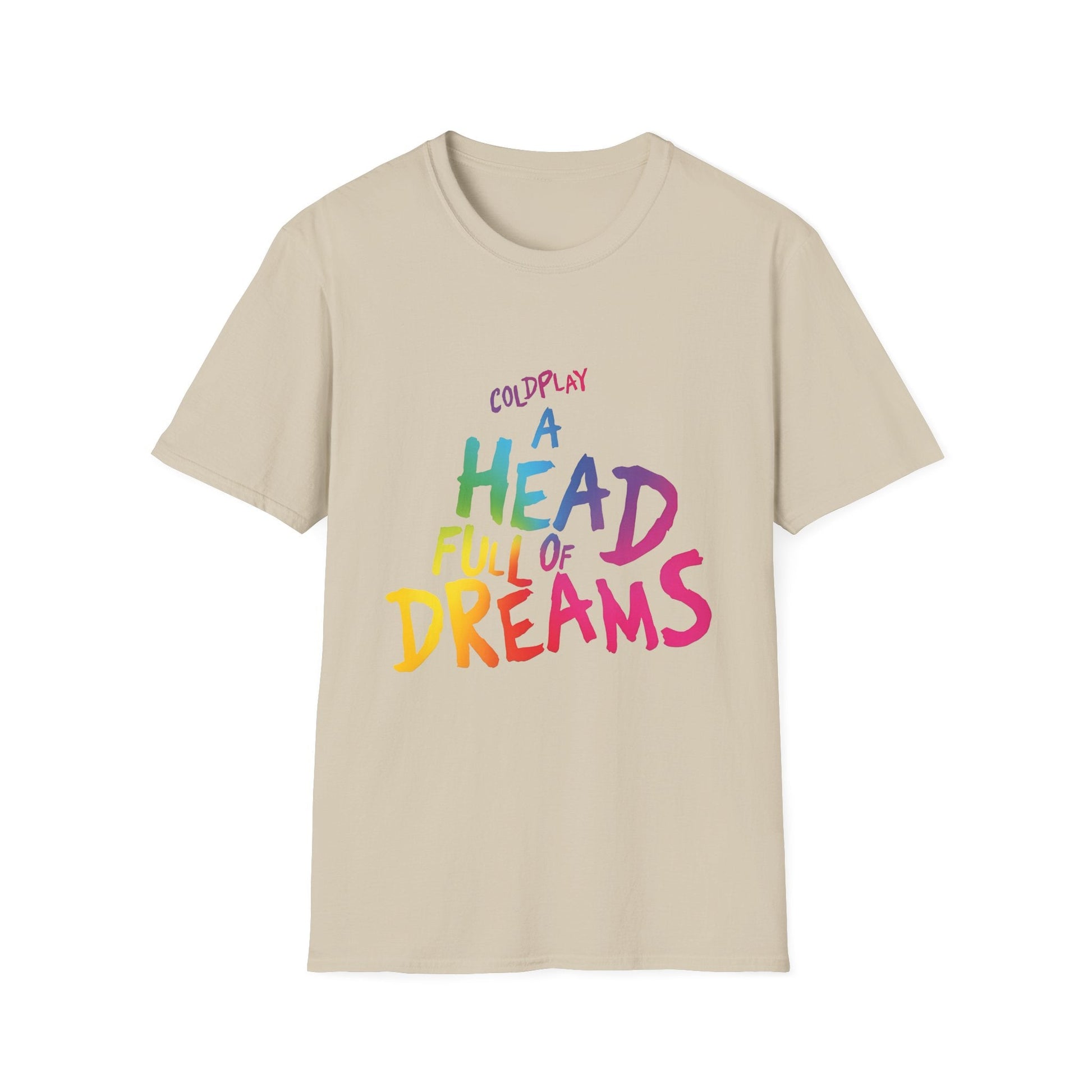 Unisex Softstyle T-Shirt Inspired by Coldplay’s Iconic A Head Full of Dreams Printify