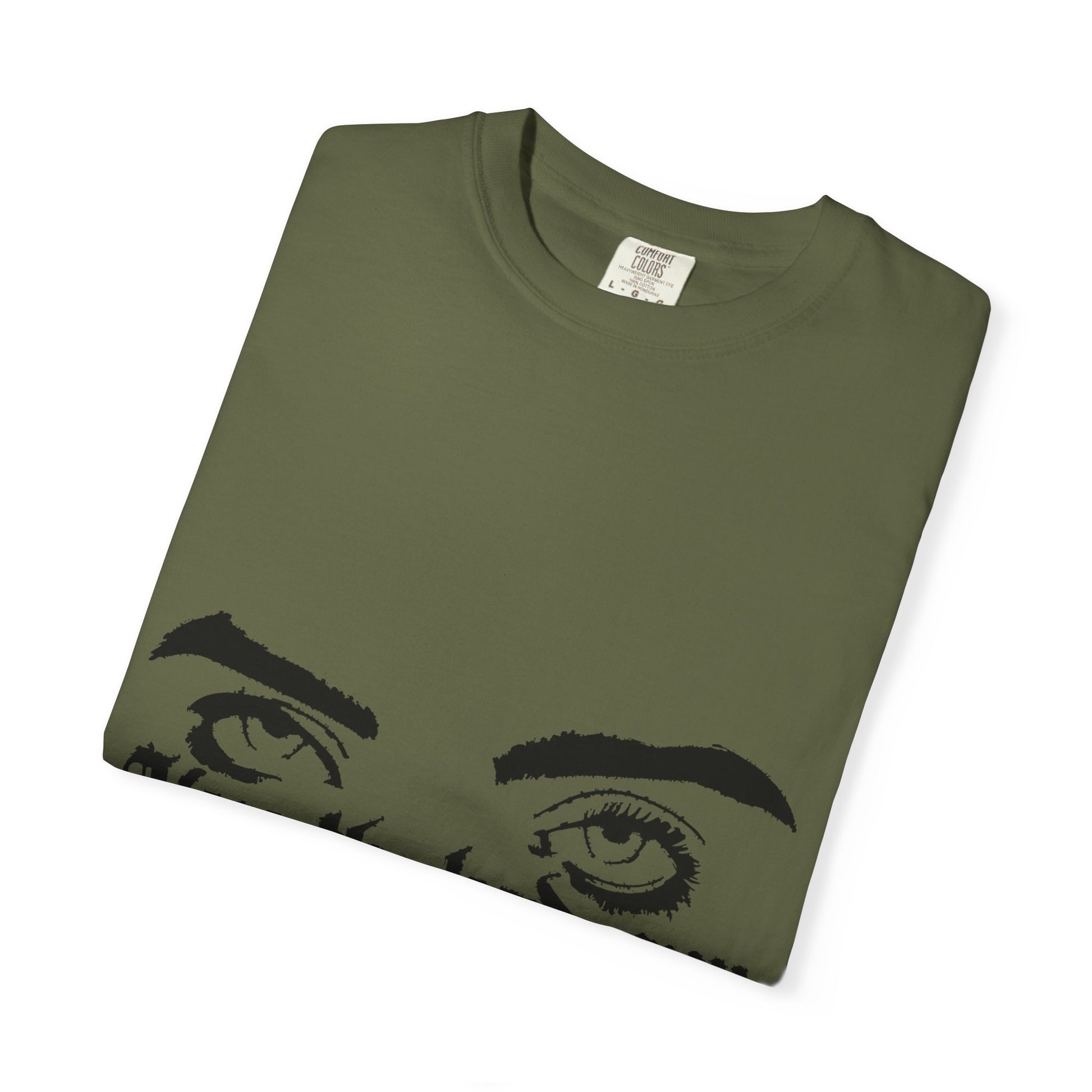 Billie Eilish Inspired Dyed T-shirt – Eyes & Shadows Gothic Edition Printify