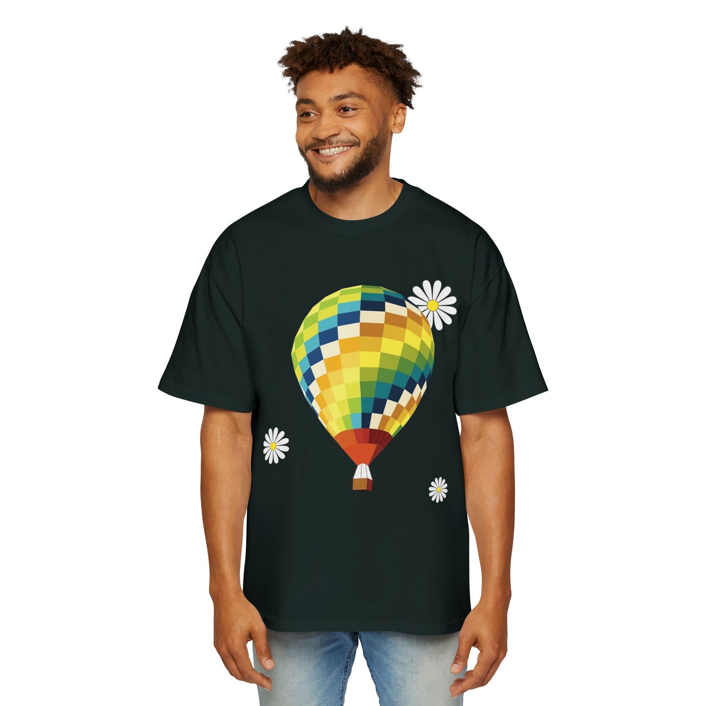 Dream Balloon Graphic Men's Heavy Oversized Tee - snazzymerch