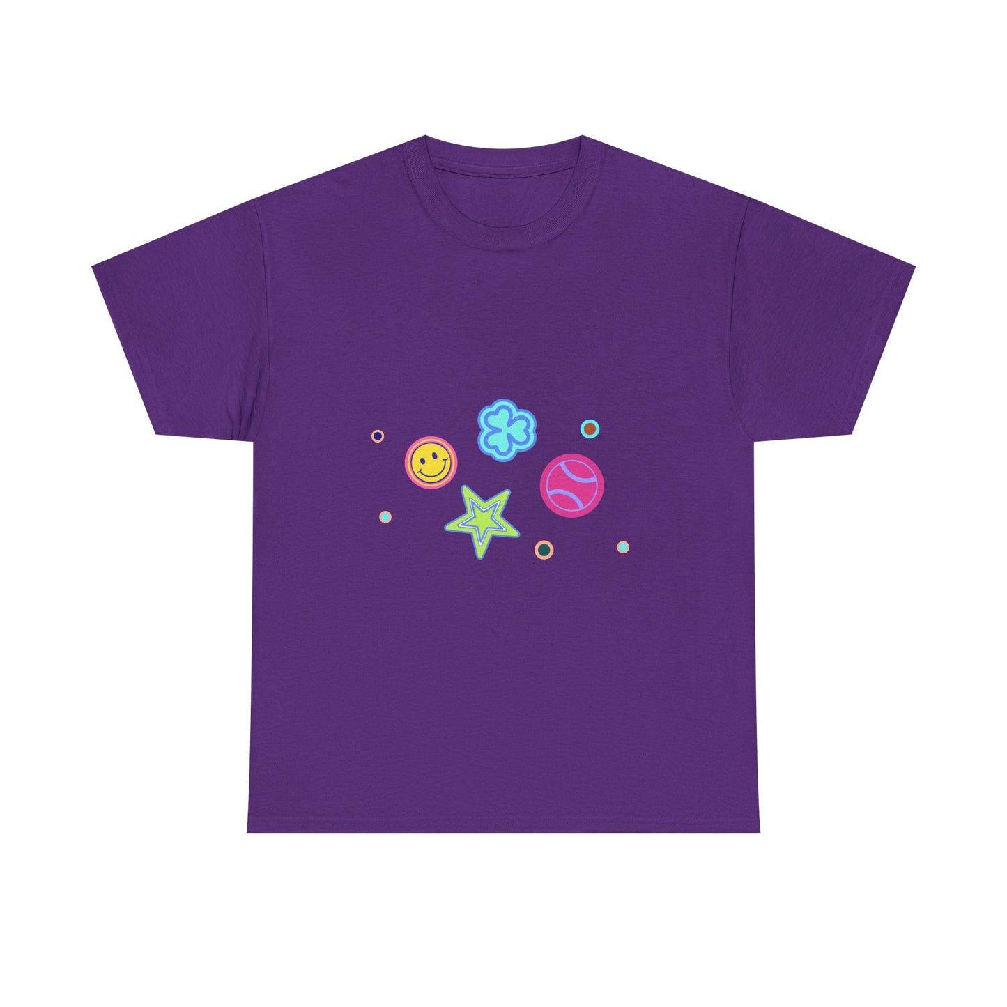 Color Pop Charm Patch Unisex Heavy Cotton Tee - snazzymerch