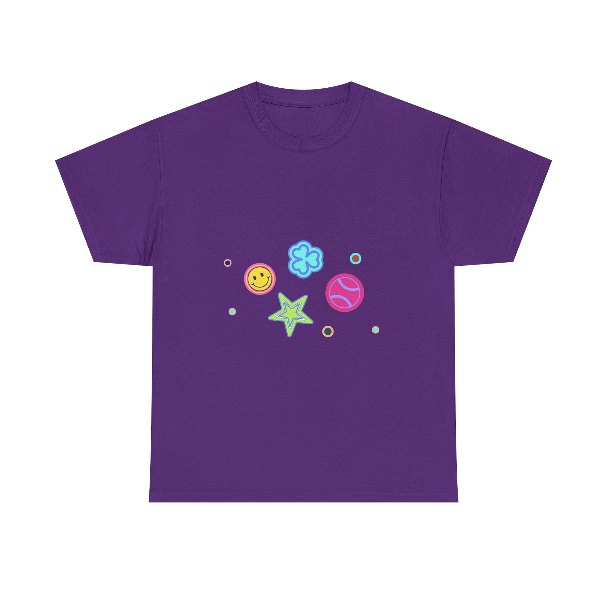 Color Pop Charm Patch Unisex Heavy Cotton Tee - snazzymerch