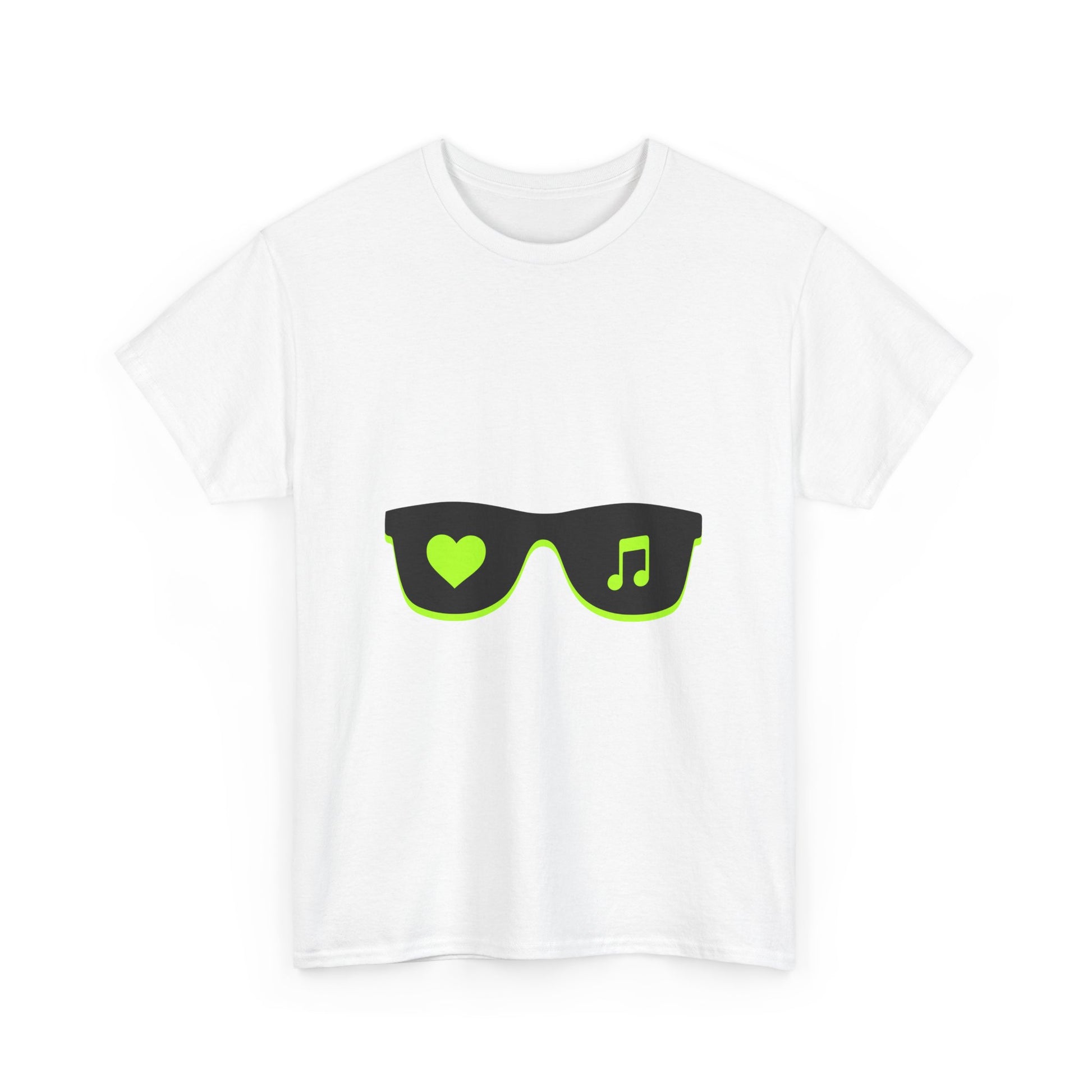 Neon Love Notes Unisex Heavy cotton tee Printify