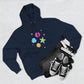 Color Pop Charm Patch Three-Panel Fleece Hoodie - snazzymerch