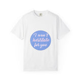 Blue Quote Circle Unisex Garment-Dyed T-shirt - snazzymerch