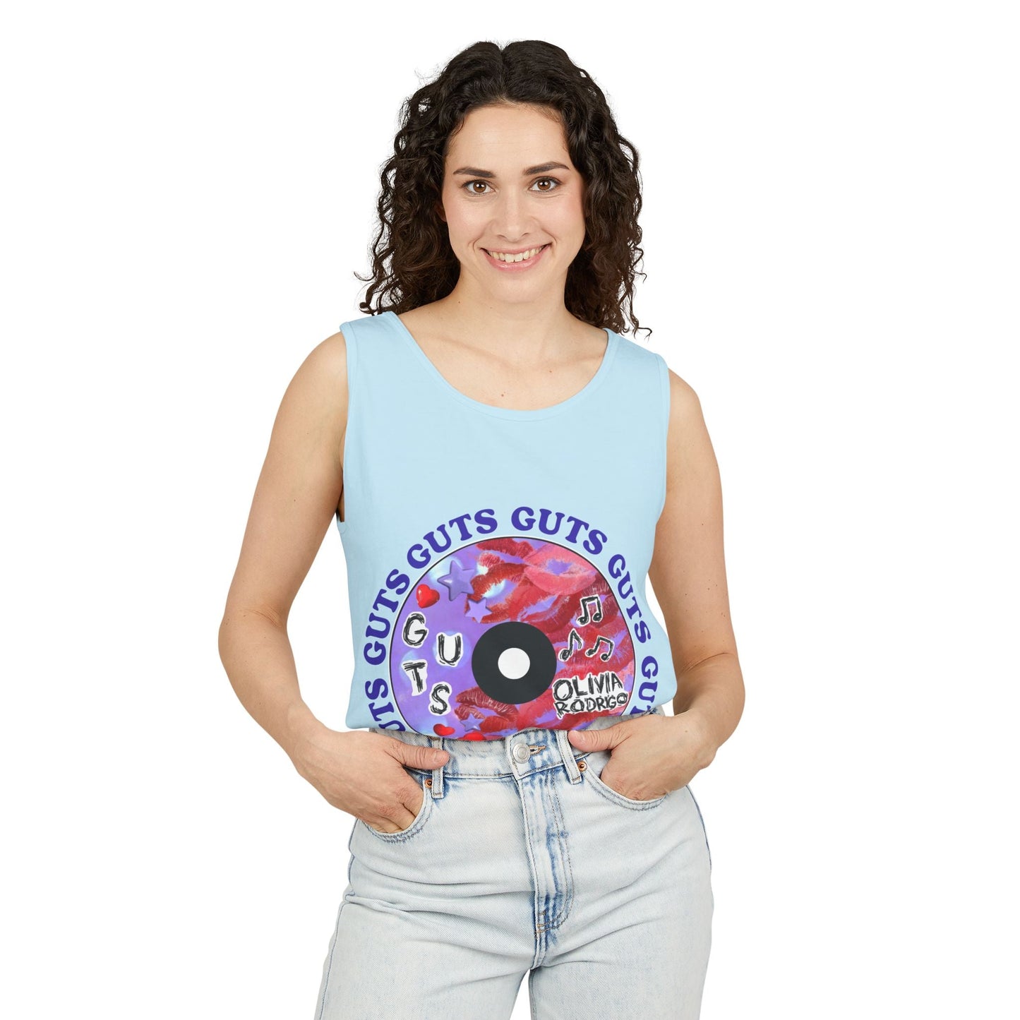 Guts Album Art CD-Dyed Tank Top Printify