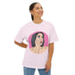 Pop-Art Crying Girl Unisex Oversized Boxy Tee - snazzymerch