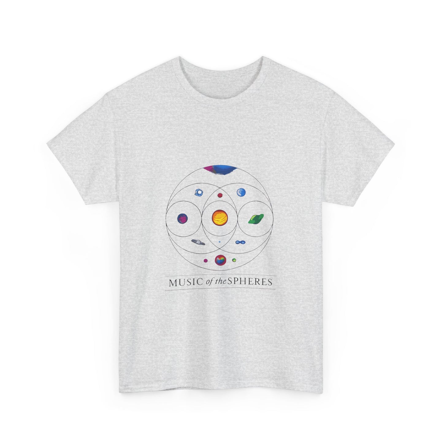 Colorful Planetary Orbit Diagram Unisex Cotton Tee Printify
