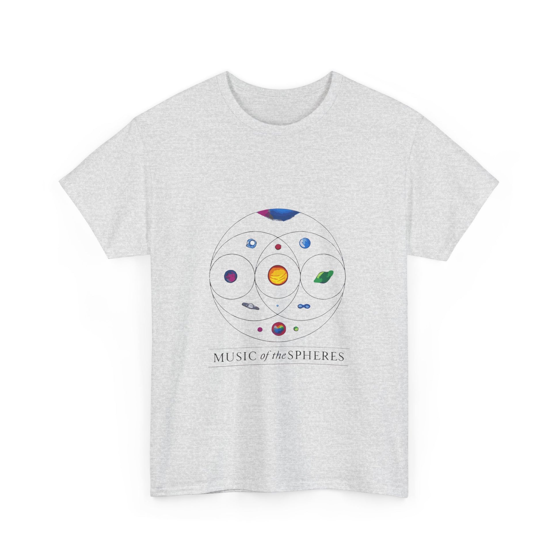 Colorful Planetary Orbit Diagram Unisex Cotton Tee Printify