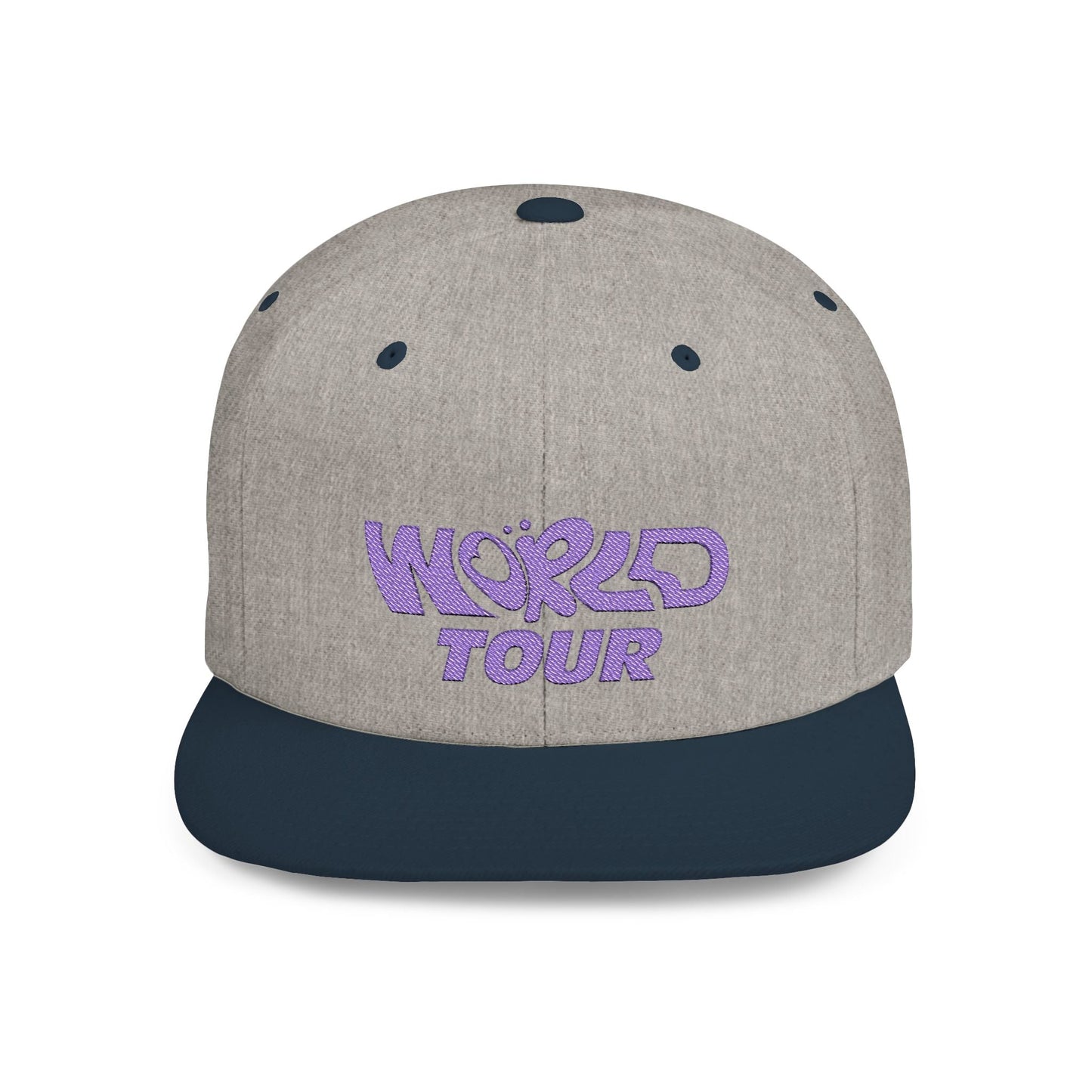 World Tour Bubble Letter- Flat Bill Snapback Printify