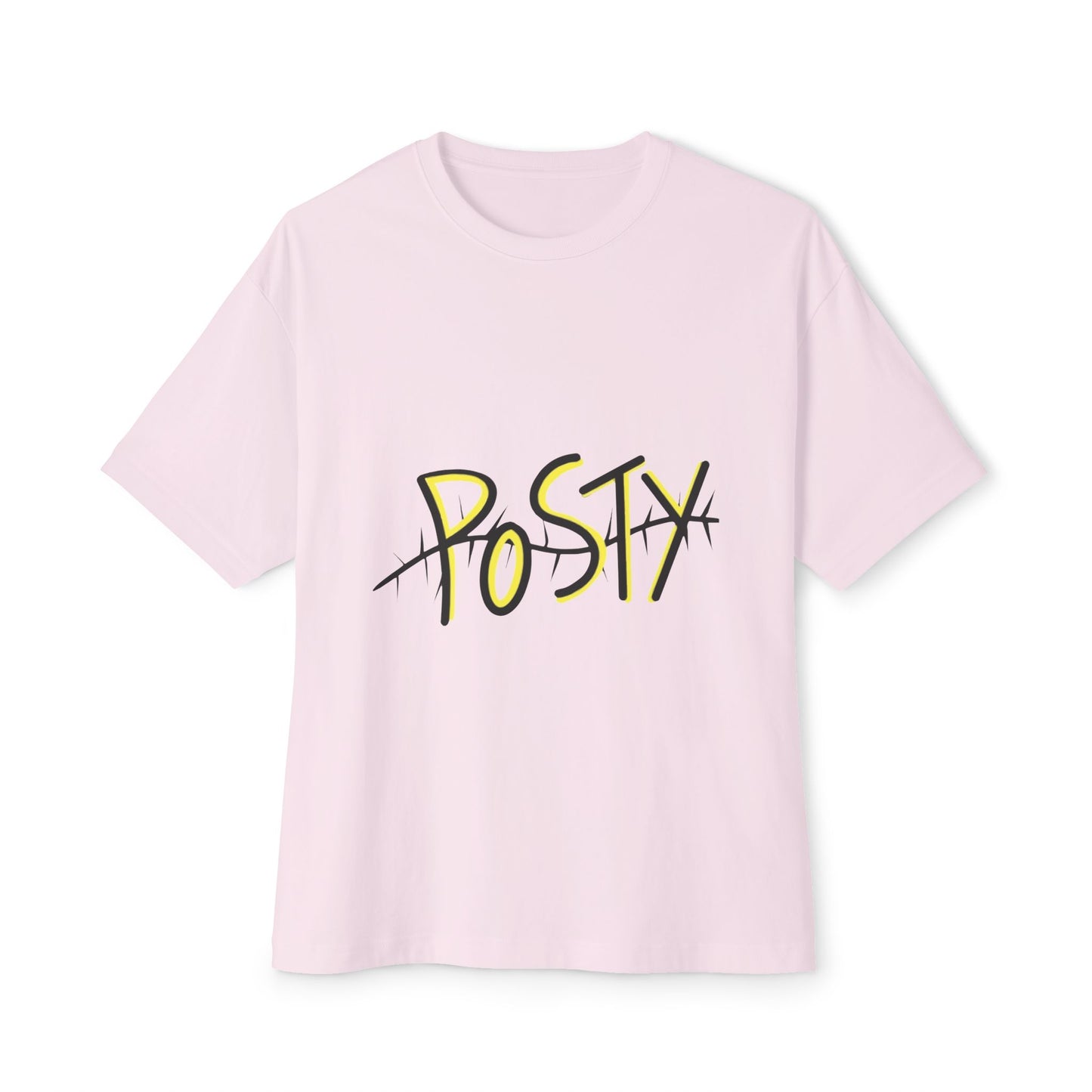 Abstract Black Barbed Wire Unisex Oversized Boxy Tee Printify