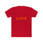 Retro Live Lettering Print Unisex Cotton Tee - snazzymerch