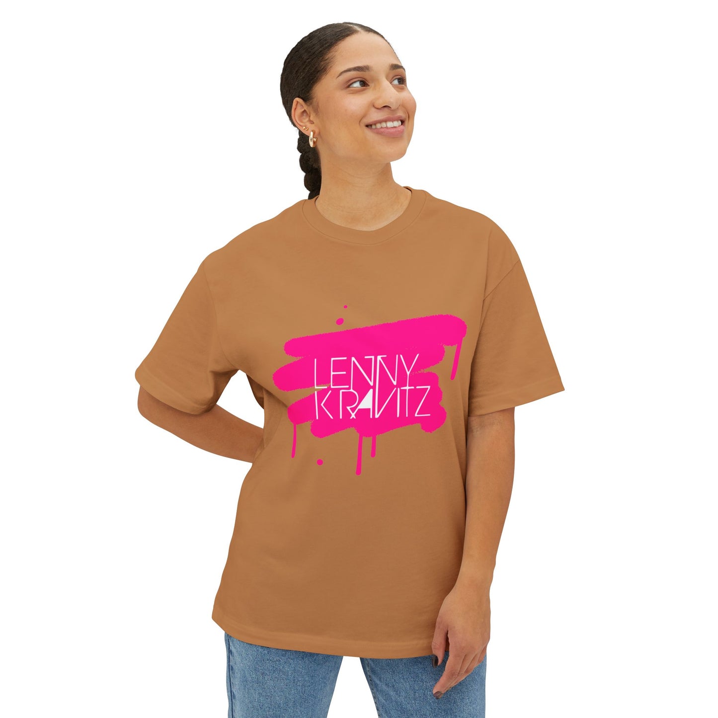 Electric Graffiti Drip Unisex Oversized Boxy tee Printify