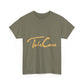 Take Care Gold Script Heavy Cotton Tee Printify