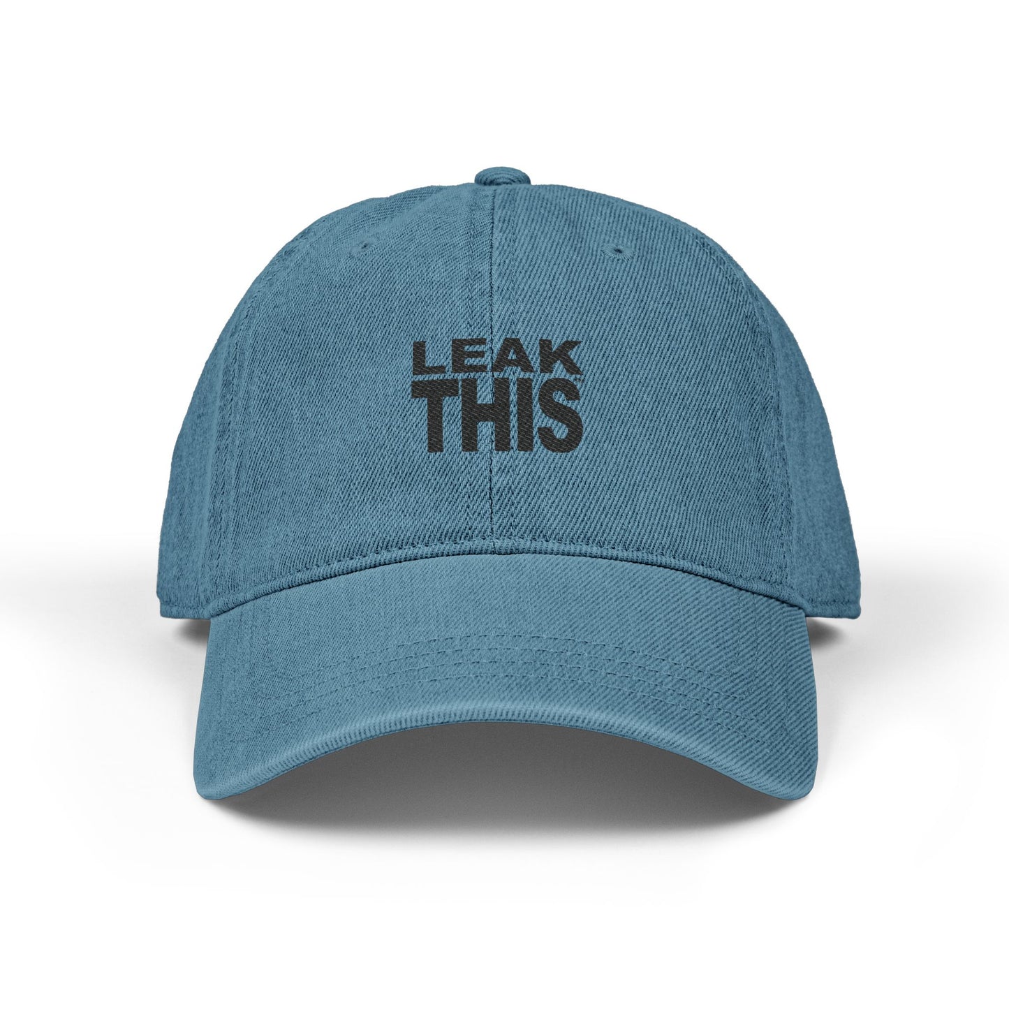 Bold Lettering Denim Hat (Embroidery) - snazzymerch