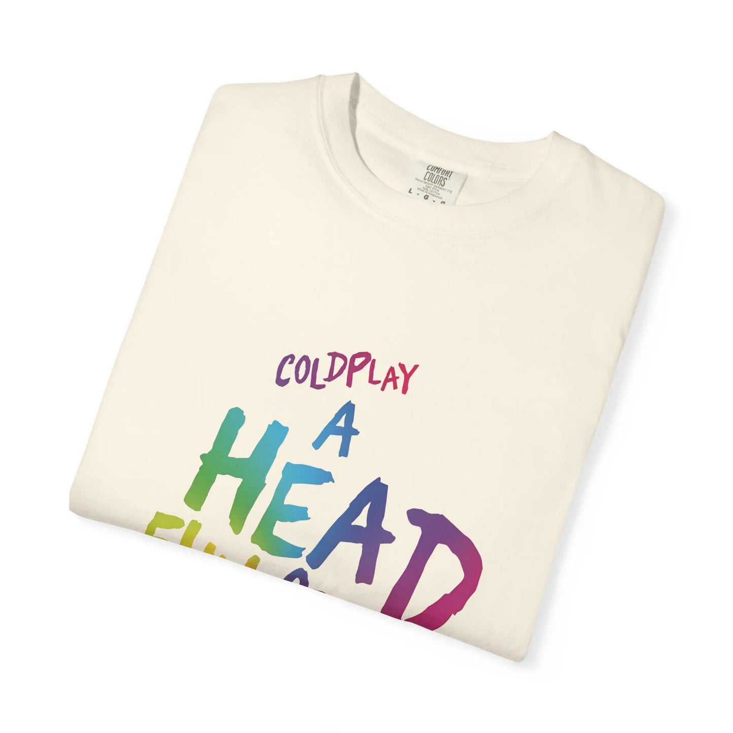 Unisex Garment-Dyed T-Shirt Inspired by Coldplay’s Iconic A Head Full of Dreams Printify