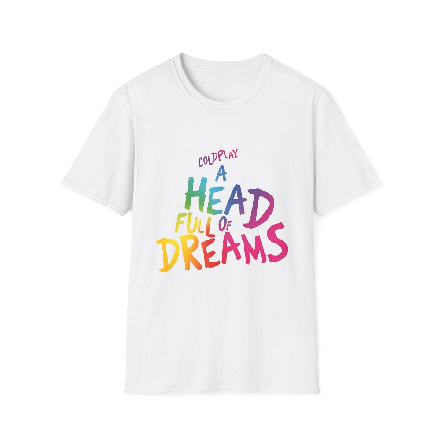 Unisex Softstyle T-Shirt Inspired by Coldplay’s Iconic A Head Full of Dreams Printify
