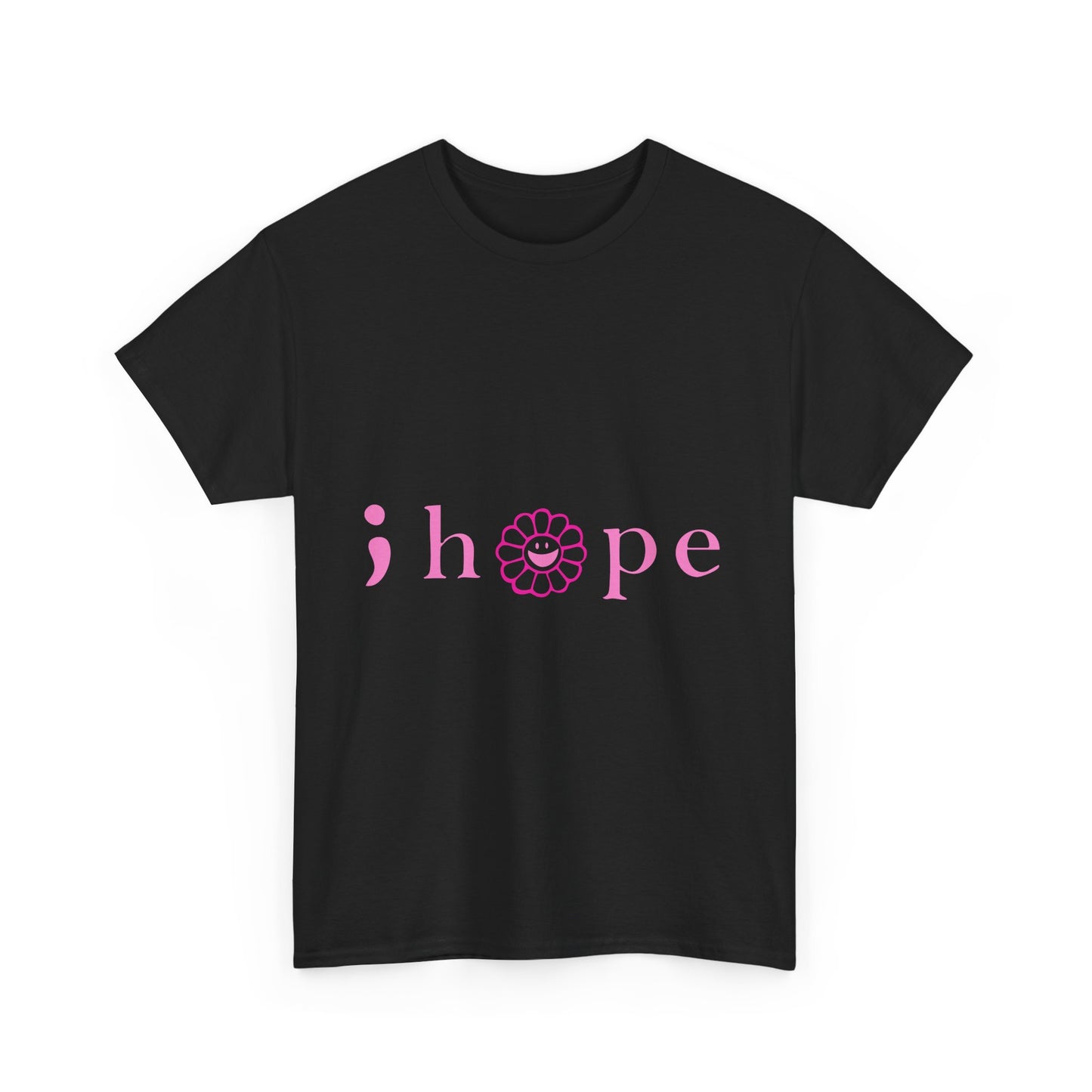 Pink Hope Smile Unisex Heavy Cotton Tee - snazzymerch